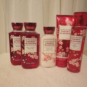 Bath and body works set Japanese cherry blossom